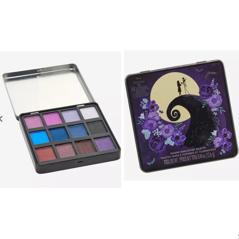 Nightmare before Christmas eyeshadow and highlighter palette